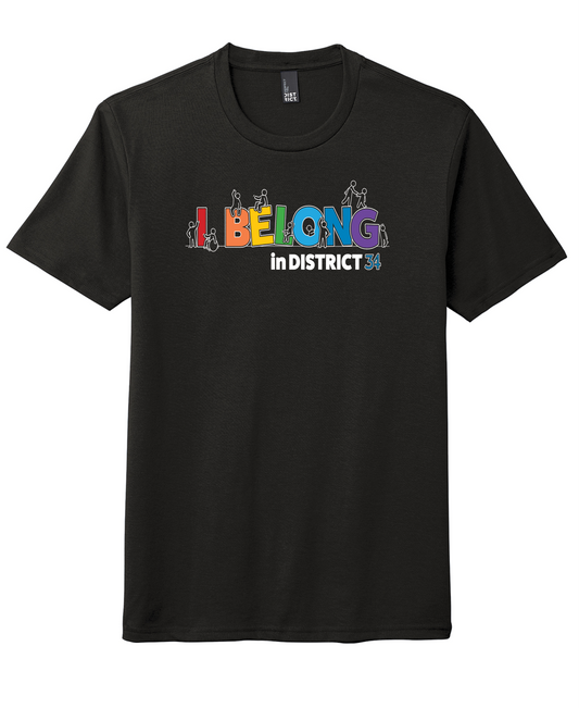 I Belong Rainbow Black Unisex Tee