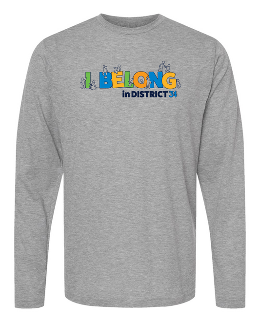 I Belong Heather Grey Unisex Long Sleeve